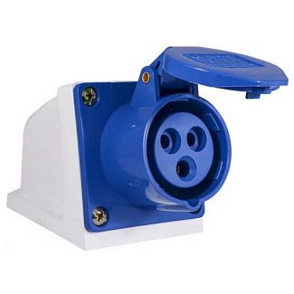 Розетка силовая 1Ф 32А 3-контакта синяя E.NEXT