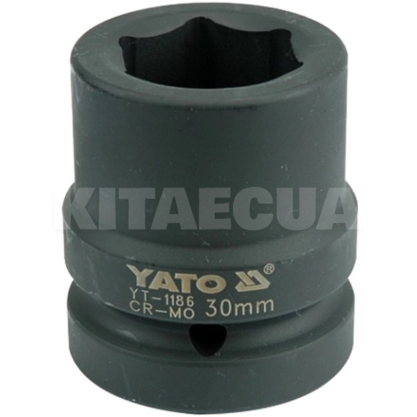 Головка торцева ударна 6-гранна 30 мм 1" 60 мм YATO (YT-1186)