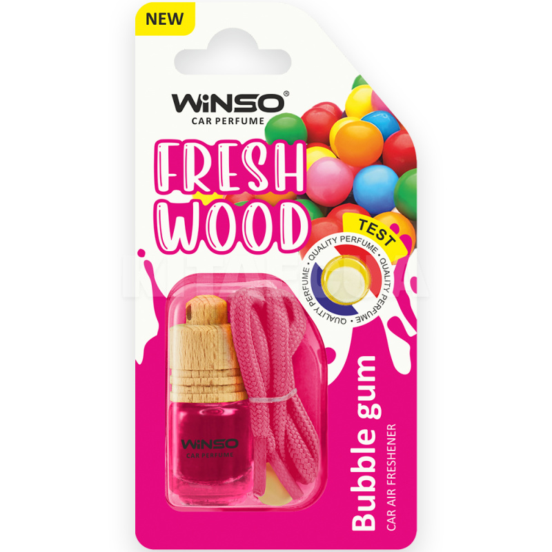 Ароматизатор "жвачка" 4мл Fresh WOOD Bubble Gum Winso (530330)