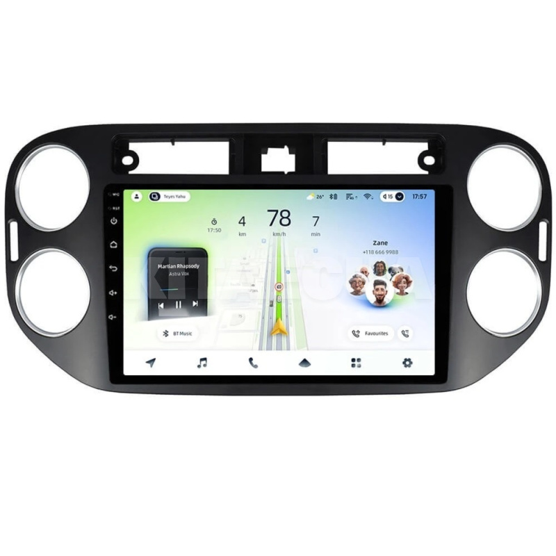 Штатная магнитола CC4L 6+64 Gb 9" Volkswagen Tiguan 1 NF 2006-2017 (F1) (24mm) Teyes (71320)