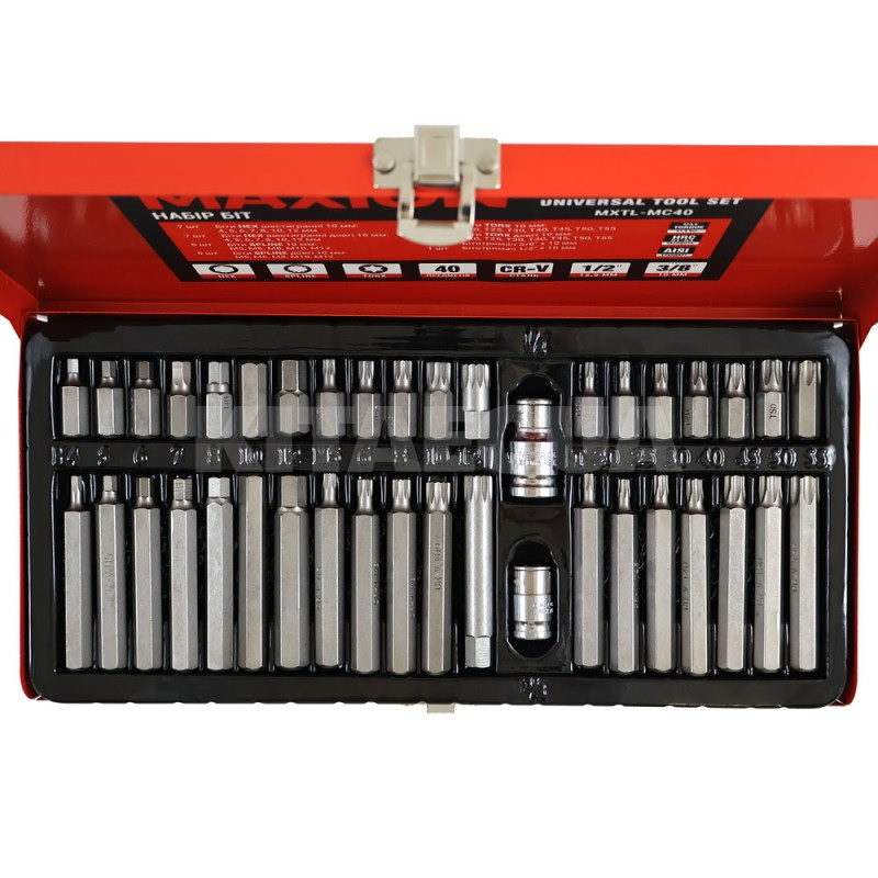 Набір біт 40 предметів Cr-V H4-H12 M5-M12 T20-T55 Cr-V MAXION (MXTL- MC40) - 5