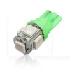 LED лампа для авто W5W T10 SMD (T10-05-5050-GREEN-SMD)
