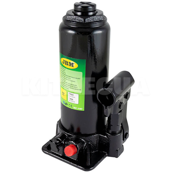 Домкрат гідравлічний пляшковий до 5т (216мм-413мм) пластиковий кейс JBM (51907)