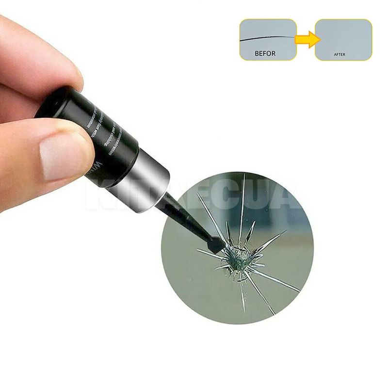 Клей 2мл полімерний для ремонту скла автомобіля (з лезом та плівками) (GR-10) - 3