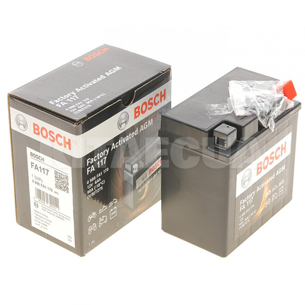 Мото аккумулятор FA 117 6Ач 90А "+" справа BOSCH (0 986 FA1 170) - 2