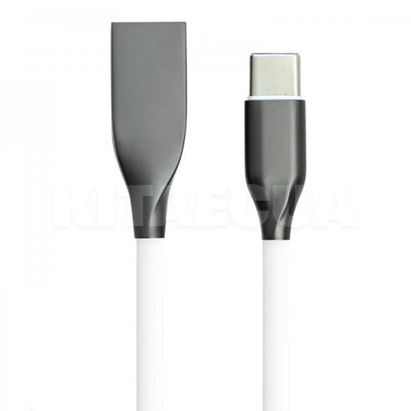 Кабель USB Type-C 2.4А 2.4А 2м білий PowerPlant (CA910748)