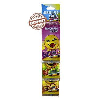 Ароматизатор сухой листик Smile Dry MIX на планшете 3 шт. AREON