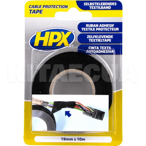 Самоклеющаяся лента для защиты и скрепления кабелей 10 м х 19 мм HPX (HPX TP1910)
