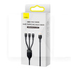 Кабель 3в1 USB - Lightning/microUSB/Type-C 100W 1.2м чорний BASEUS (CASS030001)