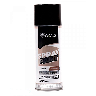 Краска белая глянцевая 450мл AXXIS