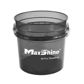 Ведро с крышкой для мойки авто Detailing Bucket Grey 13л серое MaxShine
