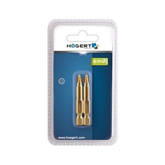 Біта PH2 50 мм сталь S2 2 шт HOGERT