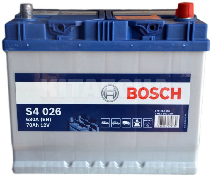 Акумулятор автомобільний 70Ач 630А "+" праворуч Bosch (0092S40260)
