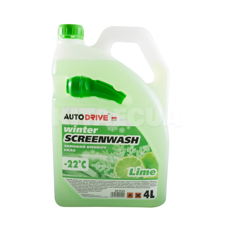 Омыватель зимний 4л "лайм" -22°С Auto Drive (AD0122)