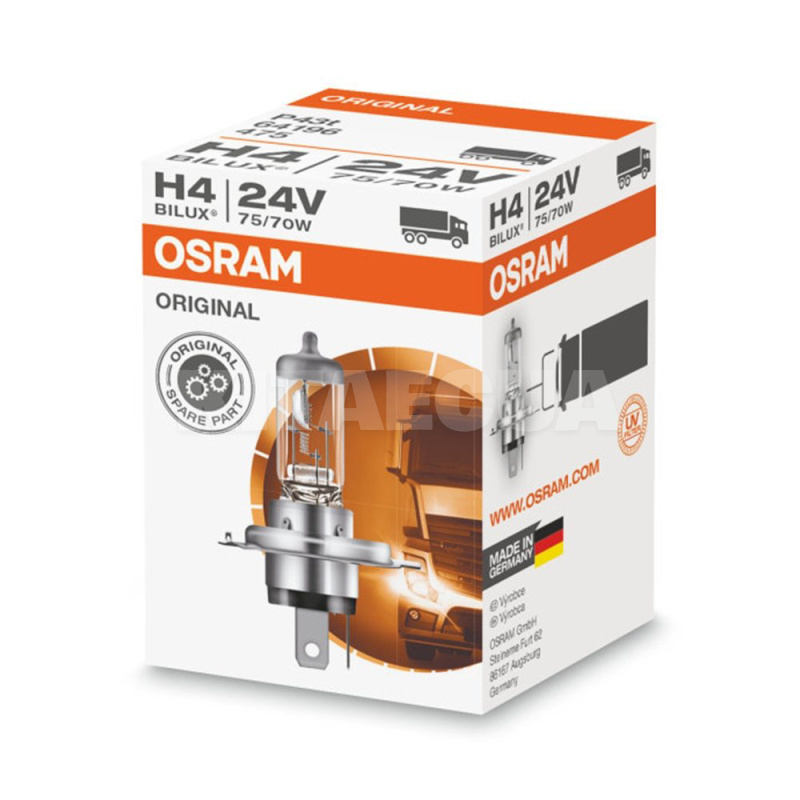 Галогенная лампа H4 75/70W 24V Osram (64196FS) - 2
