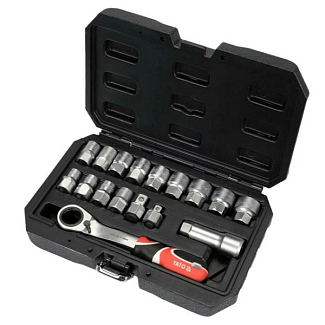 Набір торцевих головок 1/2" 3/8" 17 предметів YATO