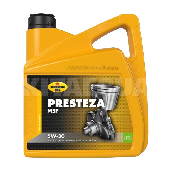 Моторна олія синтетична 4л 5W-30 PRESTEZA MSP KROON OIL (KL 35137)