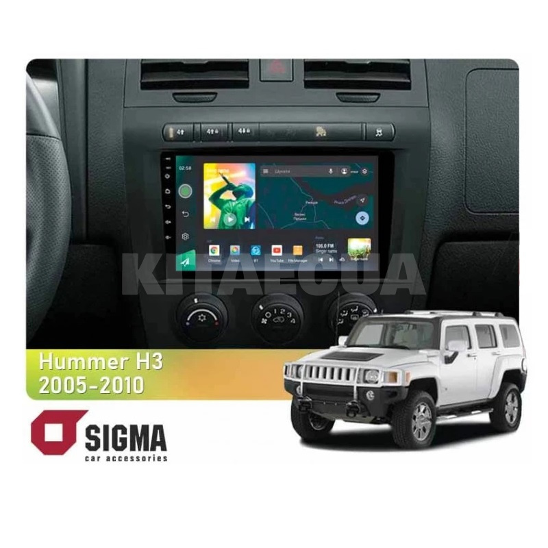 Штатная магнитола X9464 4+64 ГБ 9" Hummer H3 1 2005-2010 (L1) SIGMA4car (43493)