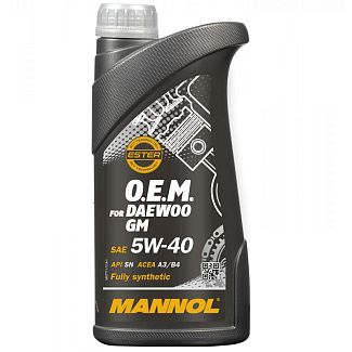 Масло моторное синтетическое 1л 5W-40 O.E.M. for Daewoo/GM Mannol