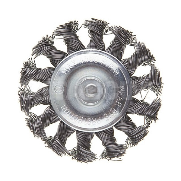 Щітка кільцева 75 мм для дриля 1/4" (пучки кручений дроту) Intertool (BT-8075) - 2