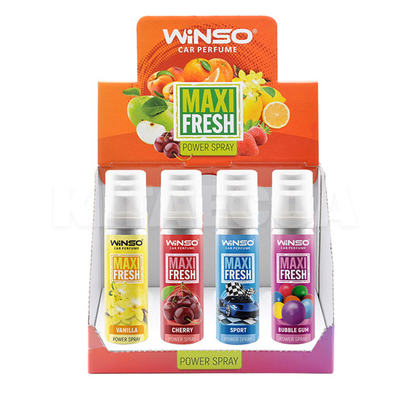 Ароматизатор "микс" 75мл Spray Mix Box Maxi Fresh 12шт. Winso (830450)