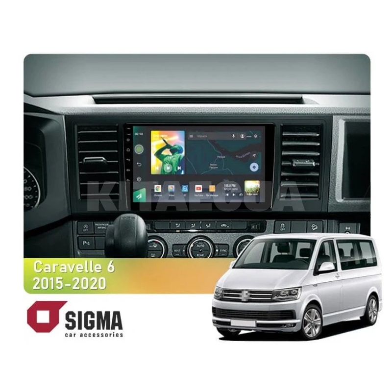Штатная магнитола X9232 2+32 Gb 9" Volkswagen Caravelle 6 T6.1 2015-2020 (L1) SIGMA4car (33877)