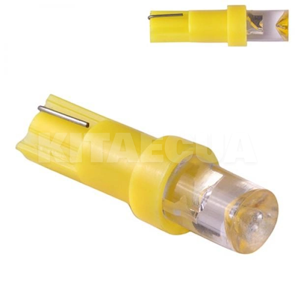 LED лампа для авто T5 0.5W yellow PULSO (LP-120325)