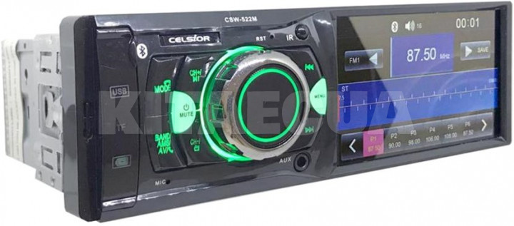 Автомагнитола 1DIN 4" TFT-дисплей стационарная панель с изменяемой подсветкой Celsior (CSW-522M) - 4