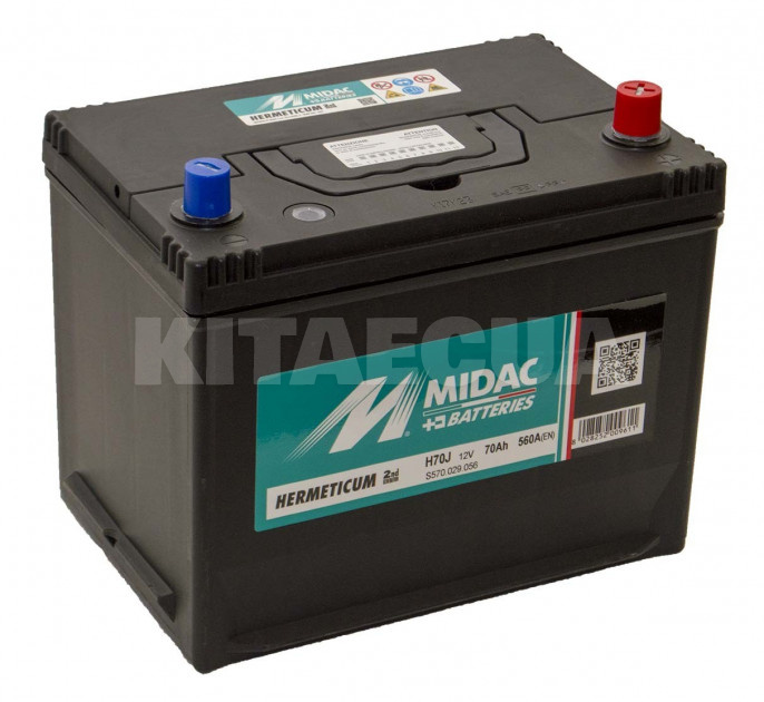 Аккумулятор автомобильный 70Ач 560А "+" справа MIDAC (S570.029.056)