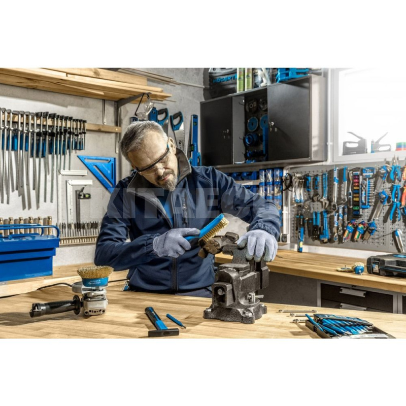 Щітка дротяна чотирирядна дріт латунний HOGERT (HT3B623) - 2