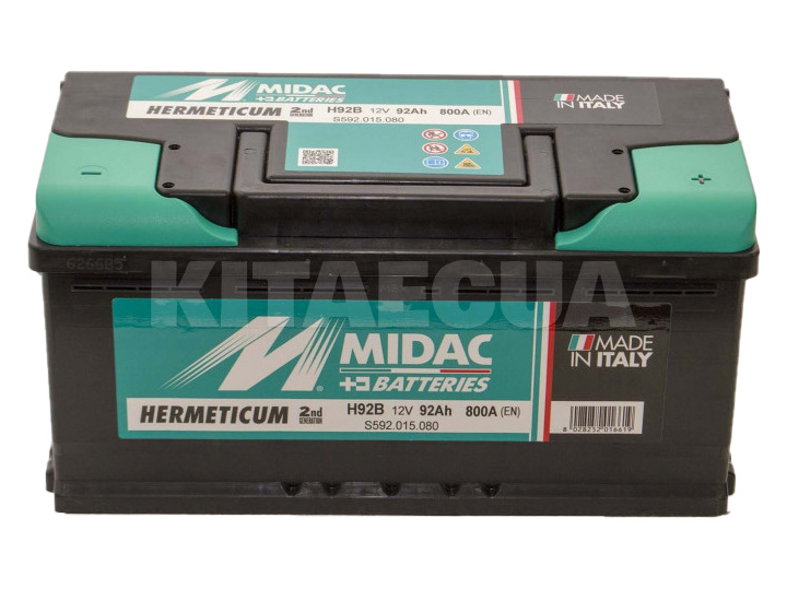 Аккумулятор автомобильный 92Ач 800А "+" справа MIDAC (S592.015.080) - 3