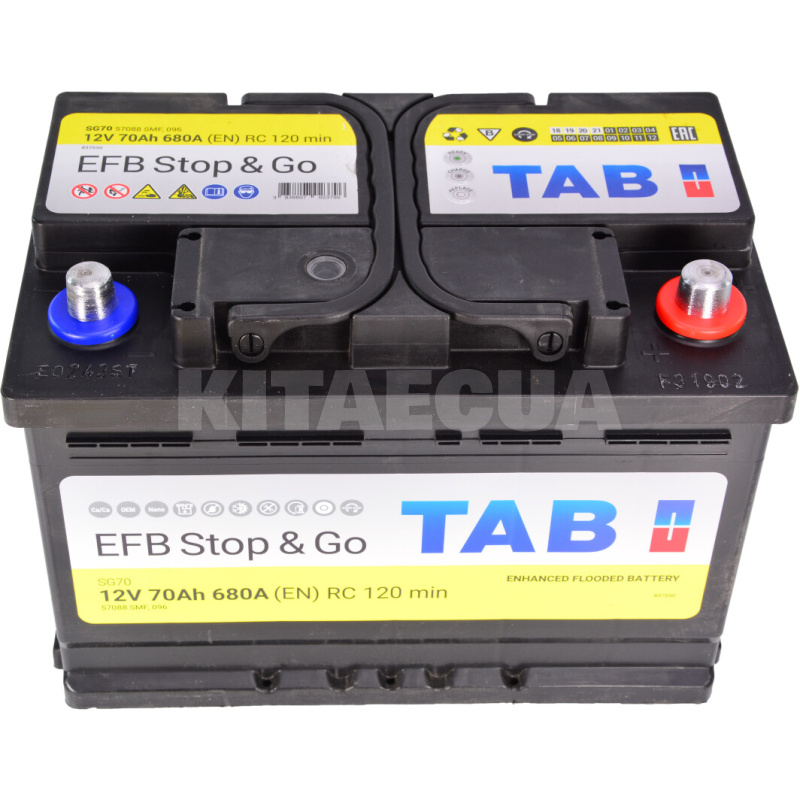 Акумулятор автомобільний 70Ач 680А "+" праворуч TAB (TAB MAGIC EFB 70) - 2