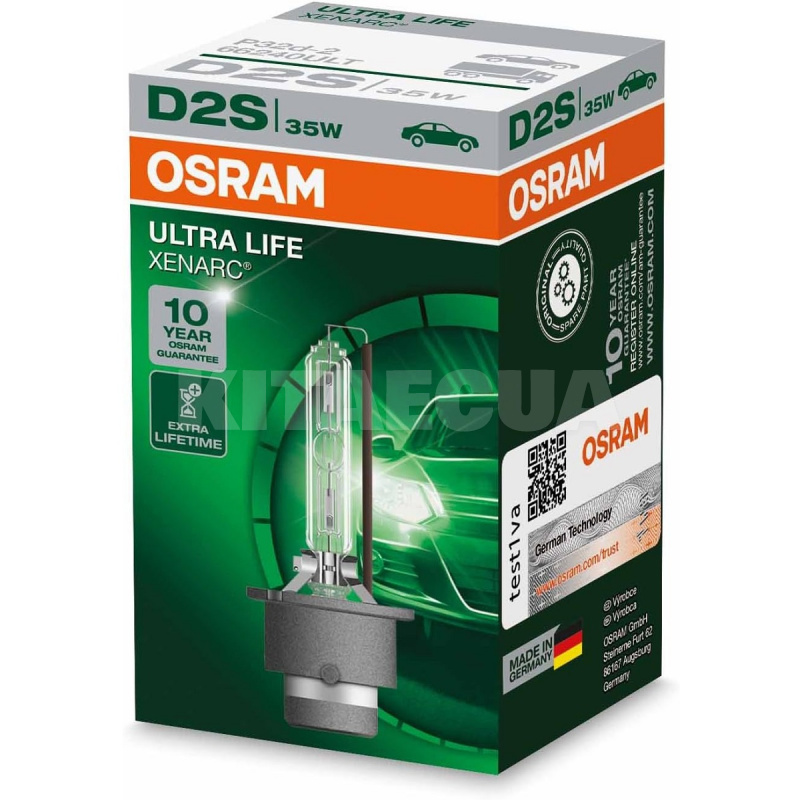 Ксеноновая лампа D2S 35W 85V (P32d-2) UltraLife Osram (66240 ULT)