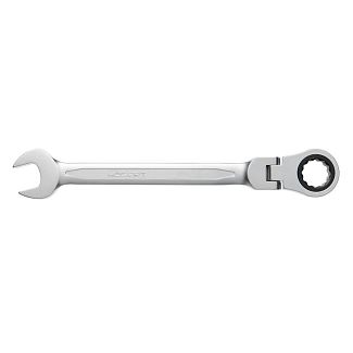 Ключ рожково-накидной шарнирный с трещоткой 12 мм HOGERT