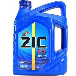Масло моторное полусинтетическое 4л 15W-40 X5 ZIC