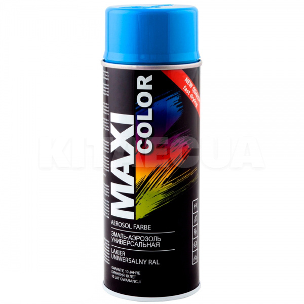 Краска-эмаль небесно-синяя 400мл универсальная декоративная MAXI COLOR (MX5015)