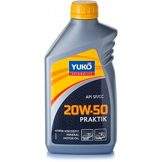 Масло моторне мінеральне 1л 20W-50 PRAKTIK Yuko