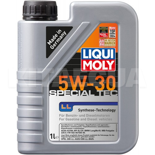 Масло моторное синтетическое 1л 5W-30 Special TEC LL LIQUI MOLY (2447)
