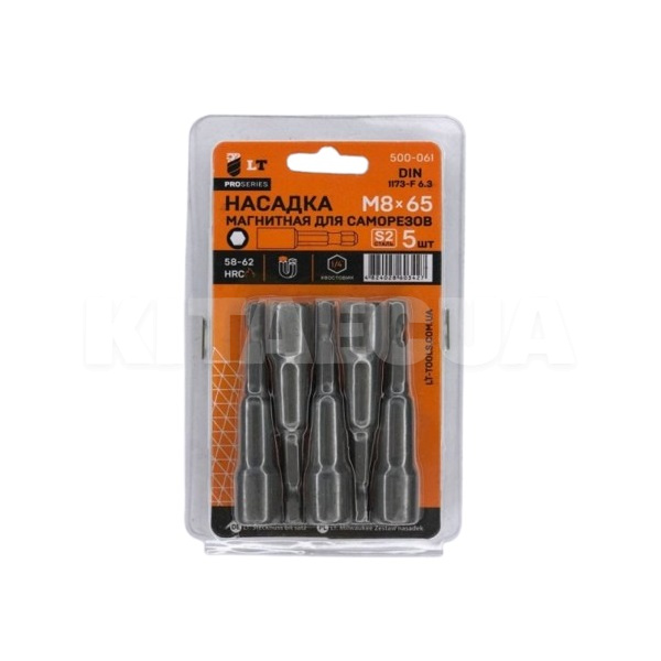Насадка магнитная для саморезов М8х65 мм 1/4" (5 шт.) LEVTOOLS (500-061)