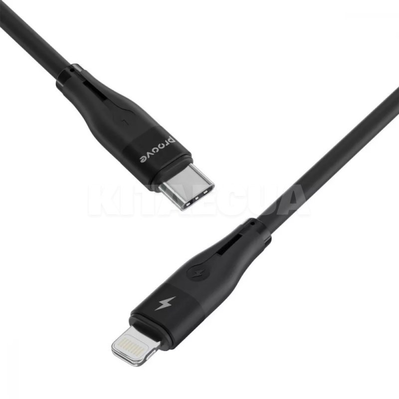 Кабель Type-C Lightning 27W 1м Soft Silicone чорний PROOVE (492060001) - 5