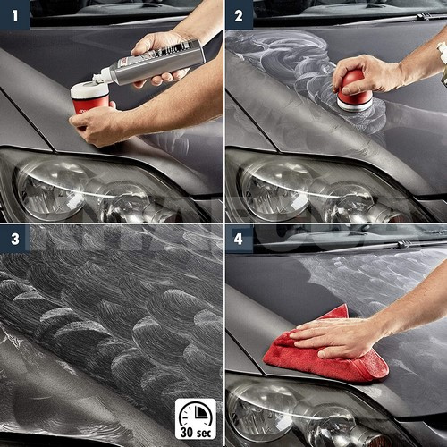 Кольоровий поліроль c воском сіра 500мл Polish&Wax Color NanoPro Sonax (296300) - 5