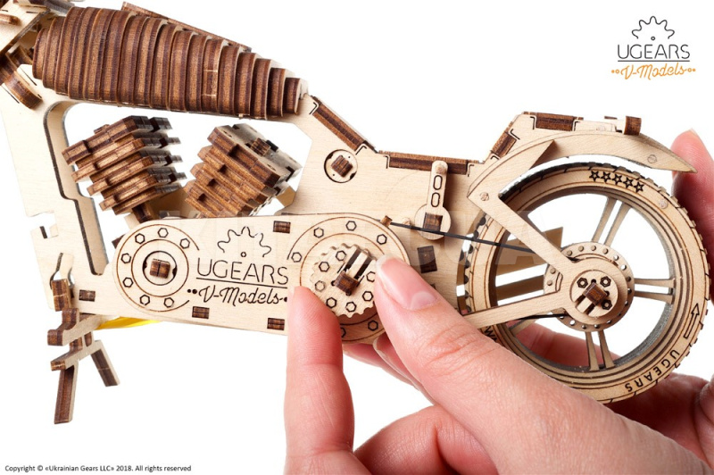 Механическая модель "Байк VM-02" UGEARS (70051) - 9