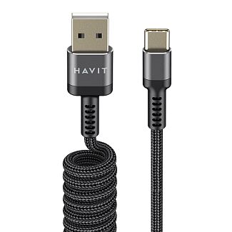 Кабель USB Type-C 2.4А HV-CB6252 1.5м чорний HAVIT