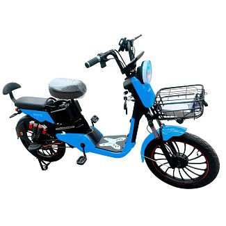 Велоскутер аккумуляторный UNO 45 км 500 Вт синий + аккумулятор 48В 12Ач FORTE