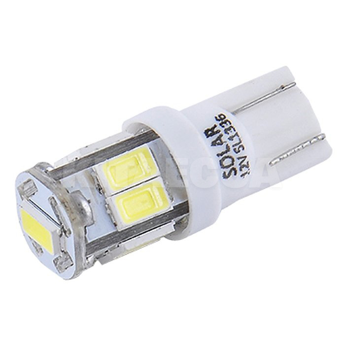 LED лампа для авто Premium Line W2.1x9.5d 12V 6500K (комплект) Solar (SL1336)