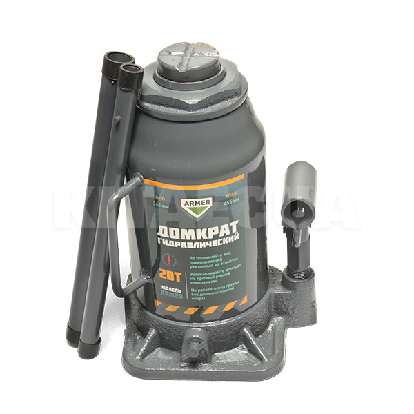 Домкрат гидравлический бутылочный до 20т (245мм-455мм) ARMER (ARM20)