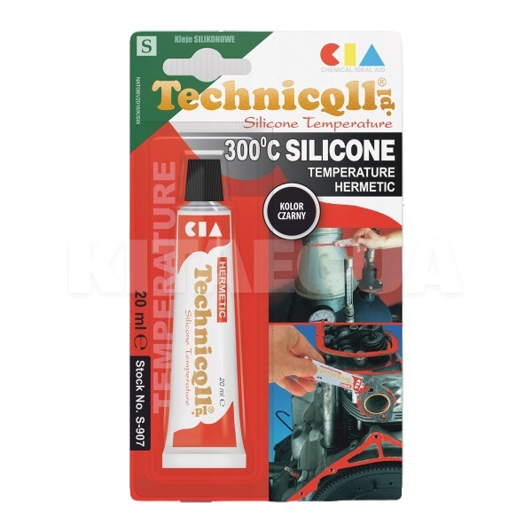 Клей-герметик високотемпературний 300°C 20 мл Technicqll (S-907)
