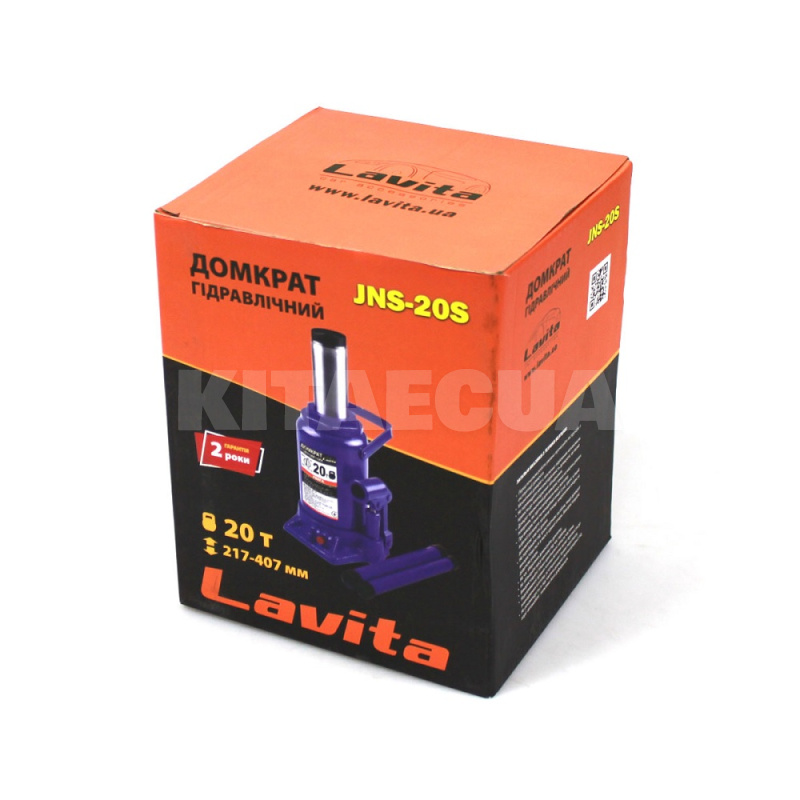 Домкрат гидравлический бутылочный до 20т (217-407мм) LAVITA (LA JNS-20S) - 2