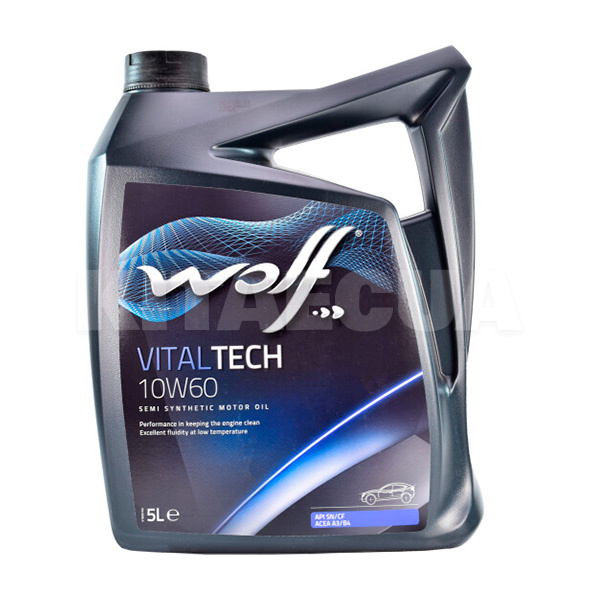 Масло моторное полусинтетическое 5л 10W-60 Vitaltech WOLF (8314926)