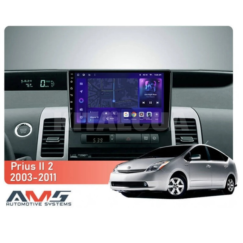 Штатна магнітола MOSS M3 4+32 ГБ 9" Toyota Prius XW20 2 2003-2011 (F2) AMS (50725) - 2
